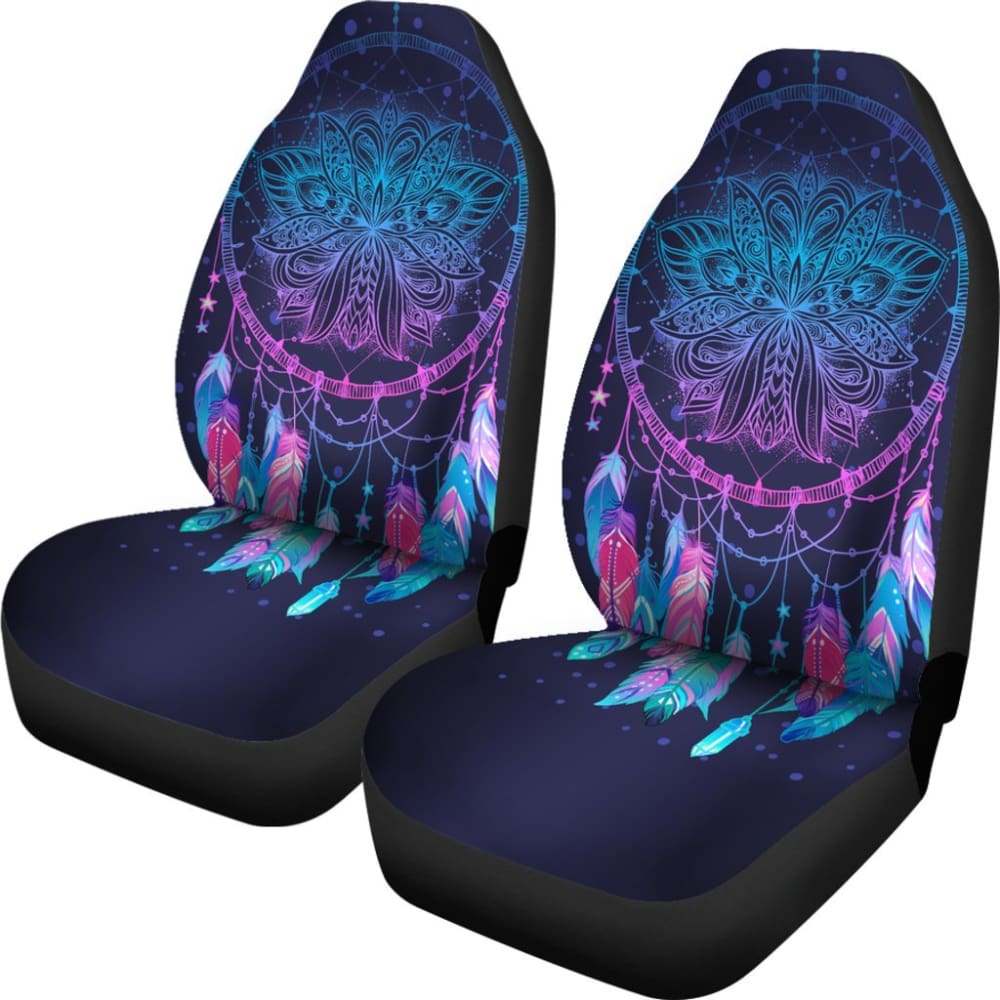 Galaxy Purple Dreamcatcher Native American Design Car Seat Covers 093223 - YourCarButBetter