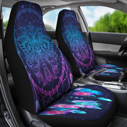 Galaxy Purple Dreamcatcher Native American Design Car Seat Covers 093223 - YourCarButBetter