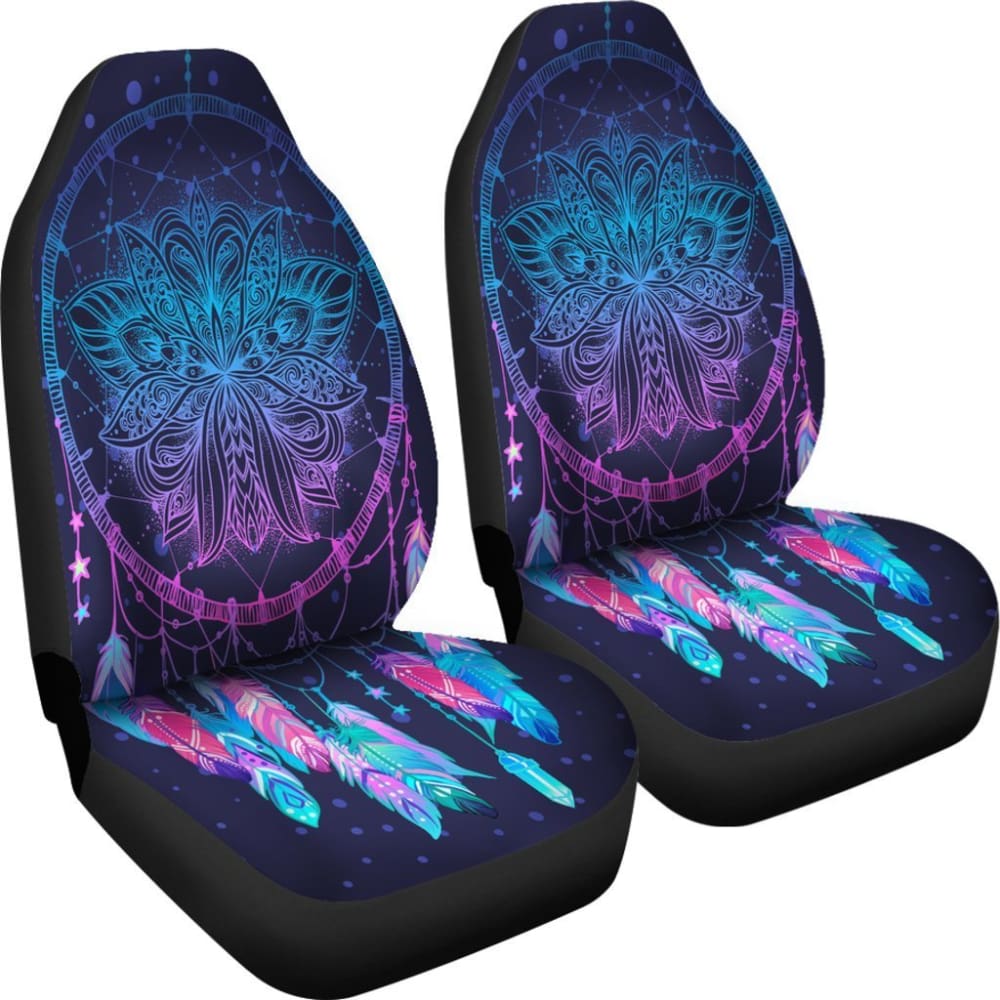 Galaxy Purple Dreamcatcher Native American Design Car Seat Covers 093223 - YourCarButBetter