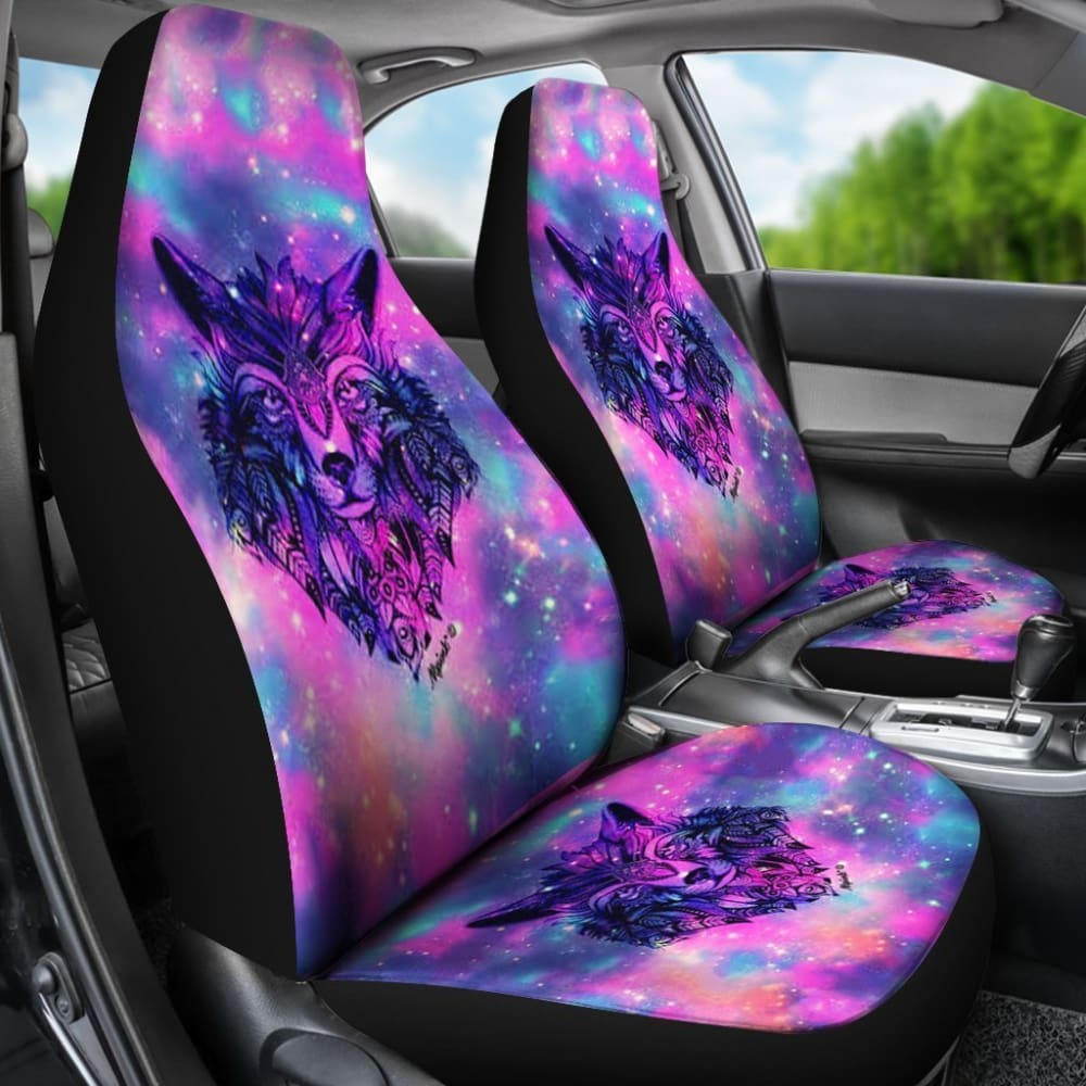 Galaxy Wolf Native Car Seat Covers 093223 - YourCarButBetter