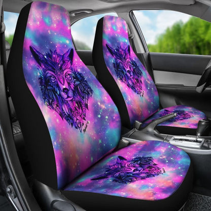 Galaxy Wolf Native Car Seat Covers 093223 - YourCarButBetter