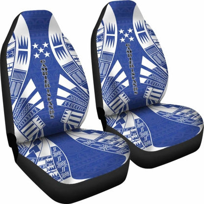 Gambier Islands Car Seat Covers - Gambier Islands Flag Polynesian Tattoo Flag - 9 174914 - YourCarButBetter