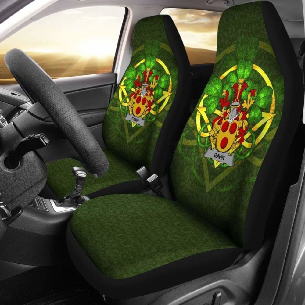 Gavin Or O’Gavan Ireland Car Seat Cover Celtic Shamrock (Set Of Two) 154230 - YourCarButBetter