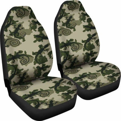Gecko Camouflage Car Seat Covers Green And Black Camo 112608
