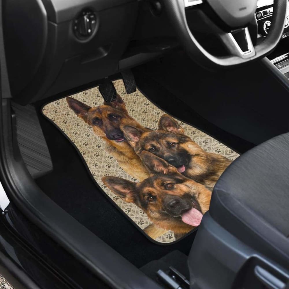 German Shepherd Car Floor Mats Funny 091706