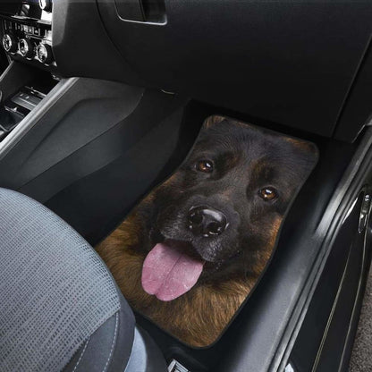 German Shepherd Car Floor Mats Funny Dog Face 091706