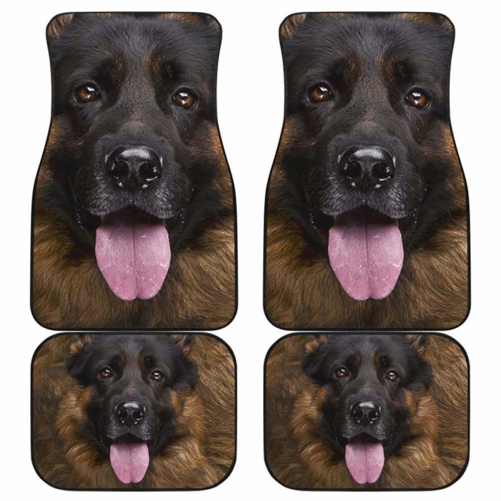 German Shepherd Car Floor Mats Funny Dog Face 091706