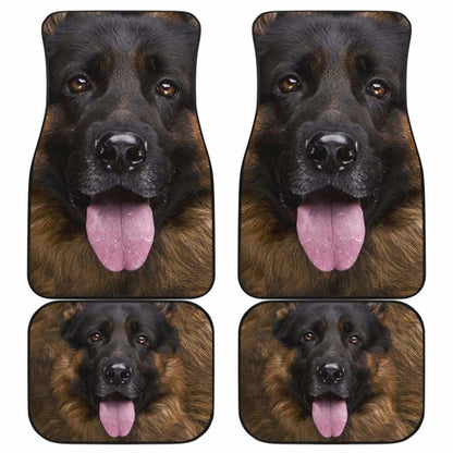 German Shepherd Car Floor Mats Funny Dog Face 091706