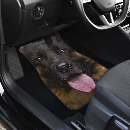 German Shepherd Car Floor Mats Funny Dog Face 091706