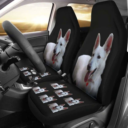 German Shepherd Car Seat Covers White German Shepherd 091706