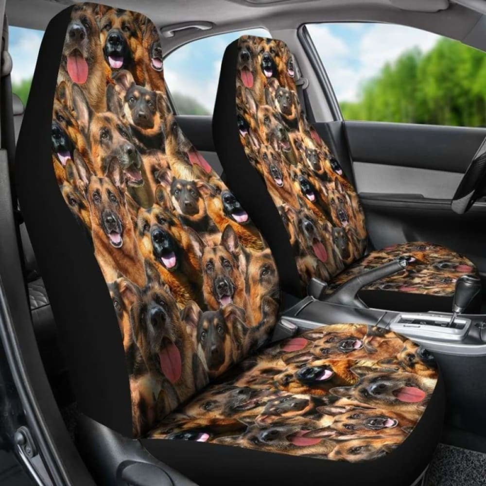 German Shepherd Full Face Car Seat Covers 091706