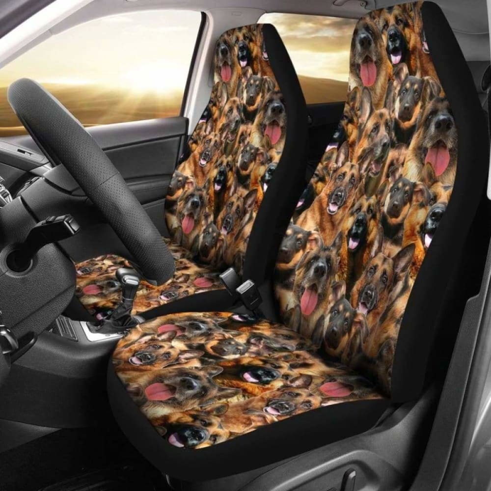 German Shepherd Full Face Car Seat Covers 091706