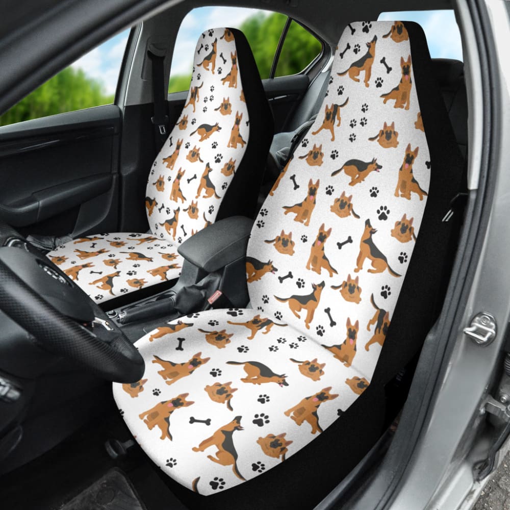 German Shepherd Print Car Seat Covers 210801 - YourCarButBetter