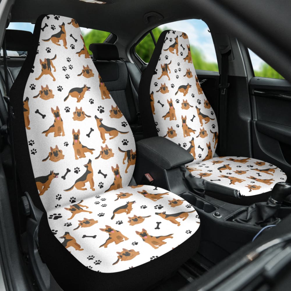 German Shepherd Print Car Seat Covers 210801 - YourCarButBetter