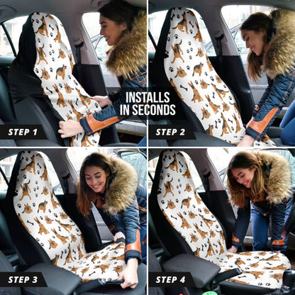 German Shepherd Print Car Seat Covers 210801 - YourCarButBetter