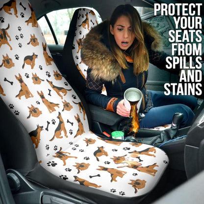 German Shepherd Print Car Seat Covers 210801 - YourCarButBetter