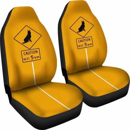 German Shepherd Signs Car Seat Covers 2 091706