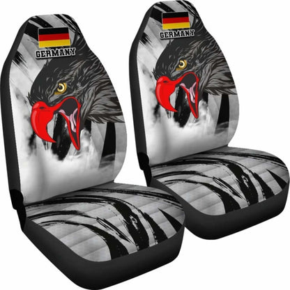 Germany Car Seat Covers Black Eagle Powerful 110424 - YourCarButBetter