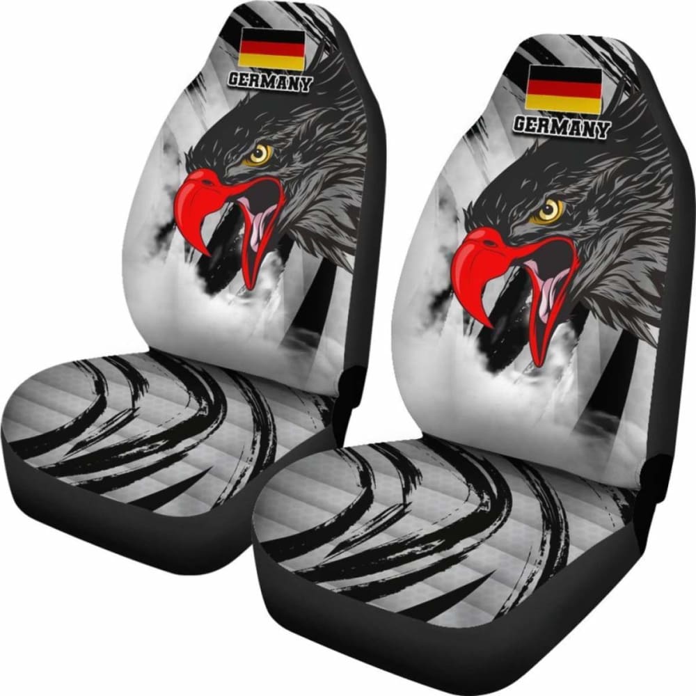 Germany Car Seat Covers Black Eagle Powerful 110424 - YourCarButBetter