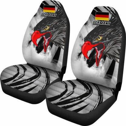 Germany Car Seat Covers Black Eagle Powerful 110424 - YourCarButBetter