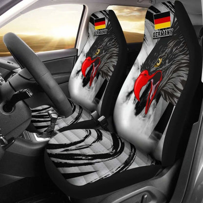 Germany Car Seat Covers Black Eagle Powerful 110424 - YourCarButBetter