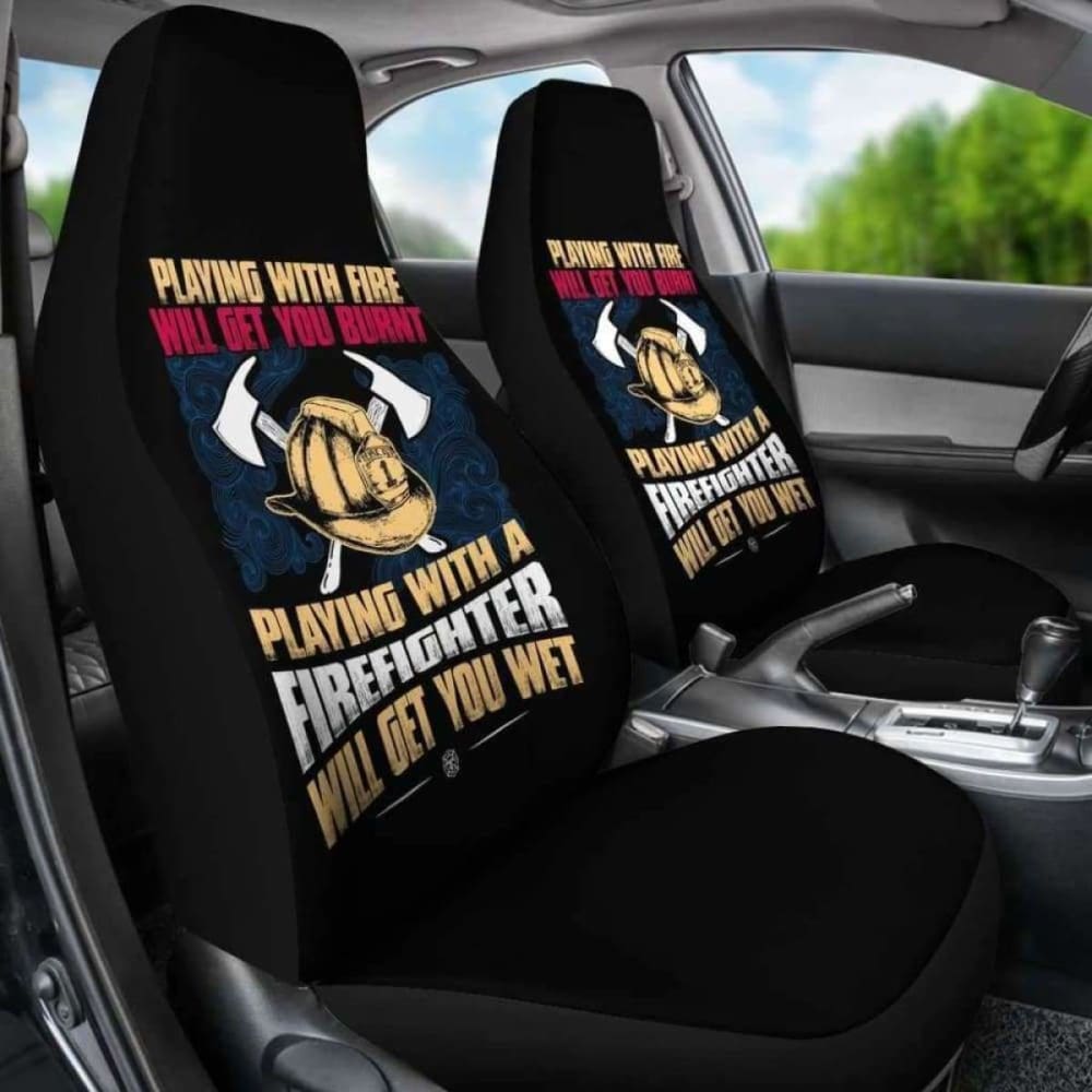 Get Wet Playing With A Firefighter Car Seat Covers 101211
