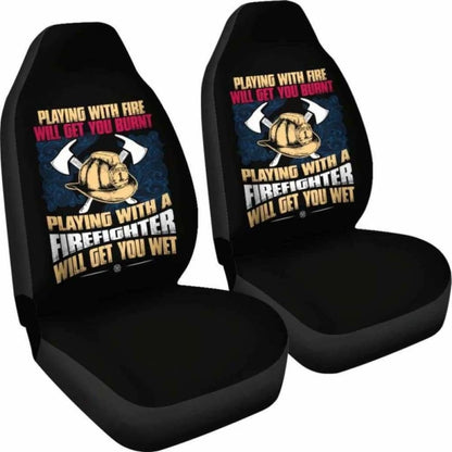 Get Wet Playing With A Firefighter Car Seat Covers 101211