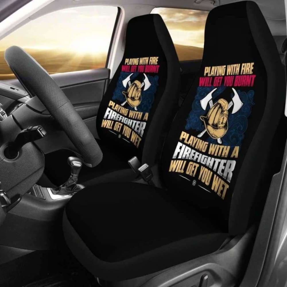 Get Wet Playing With A Firefighter Car Seat Covers 101211