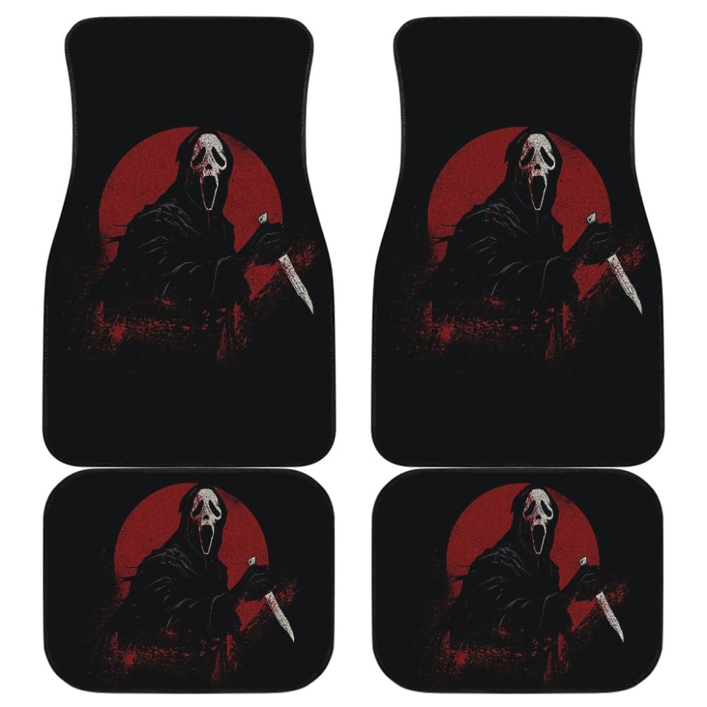 Ghostface Bloody Full Moon Night Car Floor Mats 211501 - YourCarButBetter