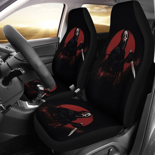 Ghostface Bloody Full Moon Night Car Seat Covers 211501 - YourCarButBetter