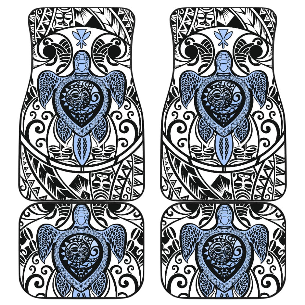 Gift Ideas Kanaka Maoli Hawaiian Polynesian Tattoo Turtle Car Floor Mats 210501 - YourCarButBetter