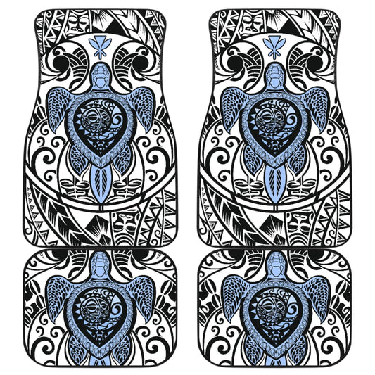Gift Ideas Kanaka Maoli Hawaiian Polynesian Tattoo Turtle Car Floor Mats 210501 - YourCarButBetter