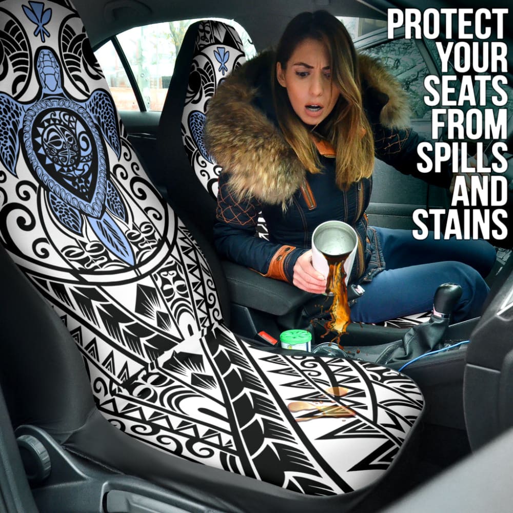 Gift Ideas Kanaka Maoli Hawaiian Polynesian Tattoo Turtle Car Seat Covers 210501 - YourCarButBetter