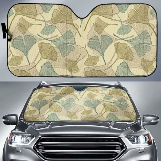 Ginkgo Leaves Design Pattern Car Auto Sun Shades 182102 - YourCarButBetter