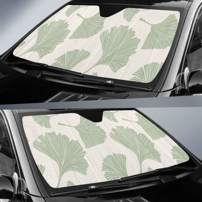 Ginkgo Leaves Pattern Car Auto Sun Shades 182102 - YourCarButBetter