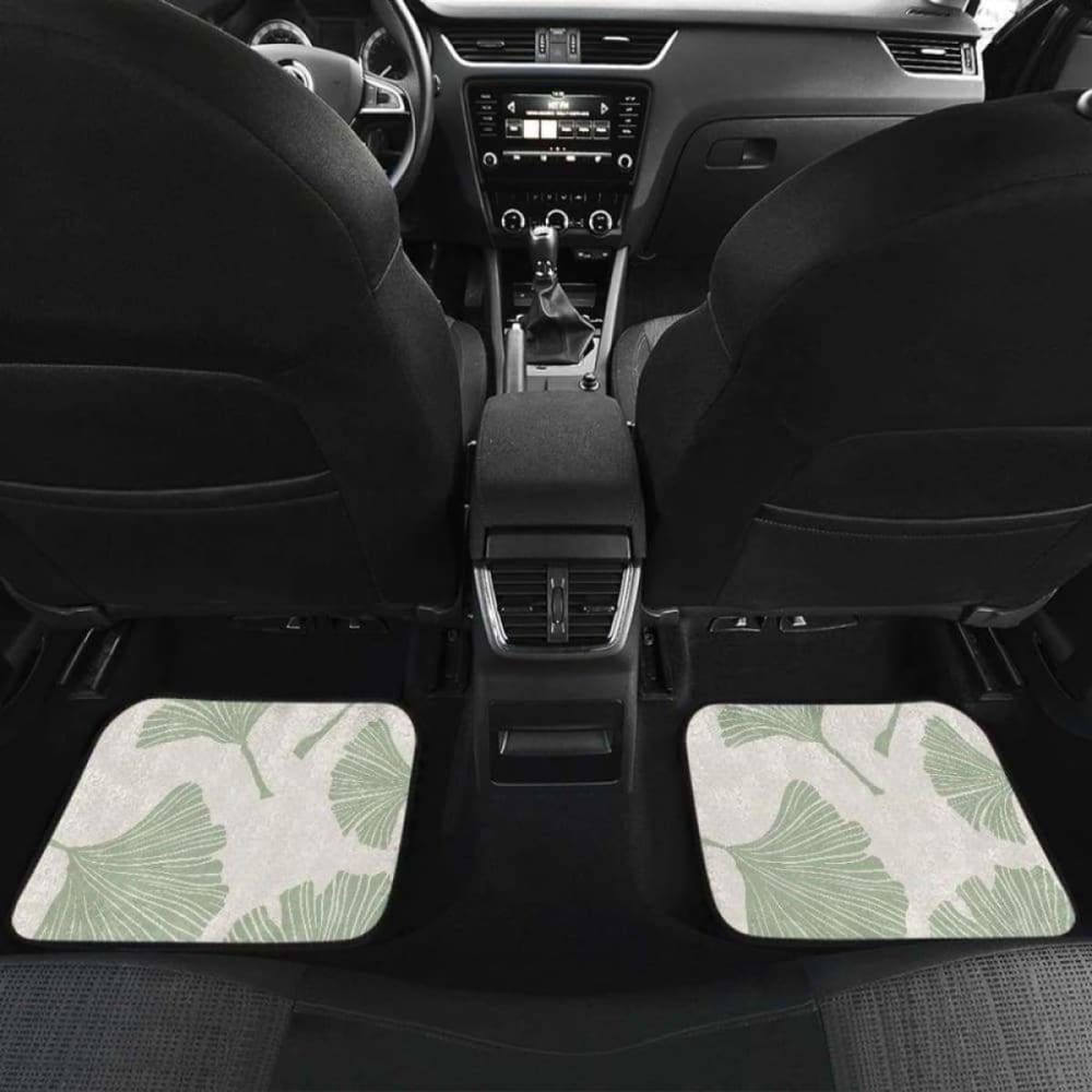 Ginkgo Leaves Pattern Front And Back Car Mats 174914 - YourCarButBetter