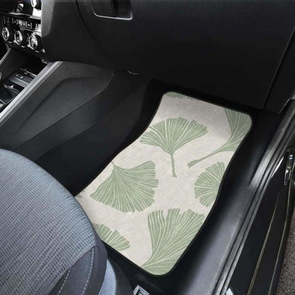 Ginkgo Leaves Pattern Front And Back Car Mats 174914 - YourCarButBetter
