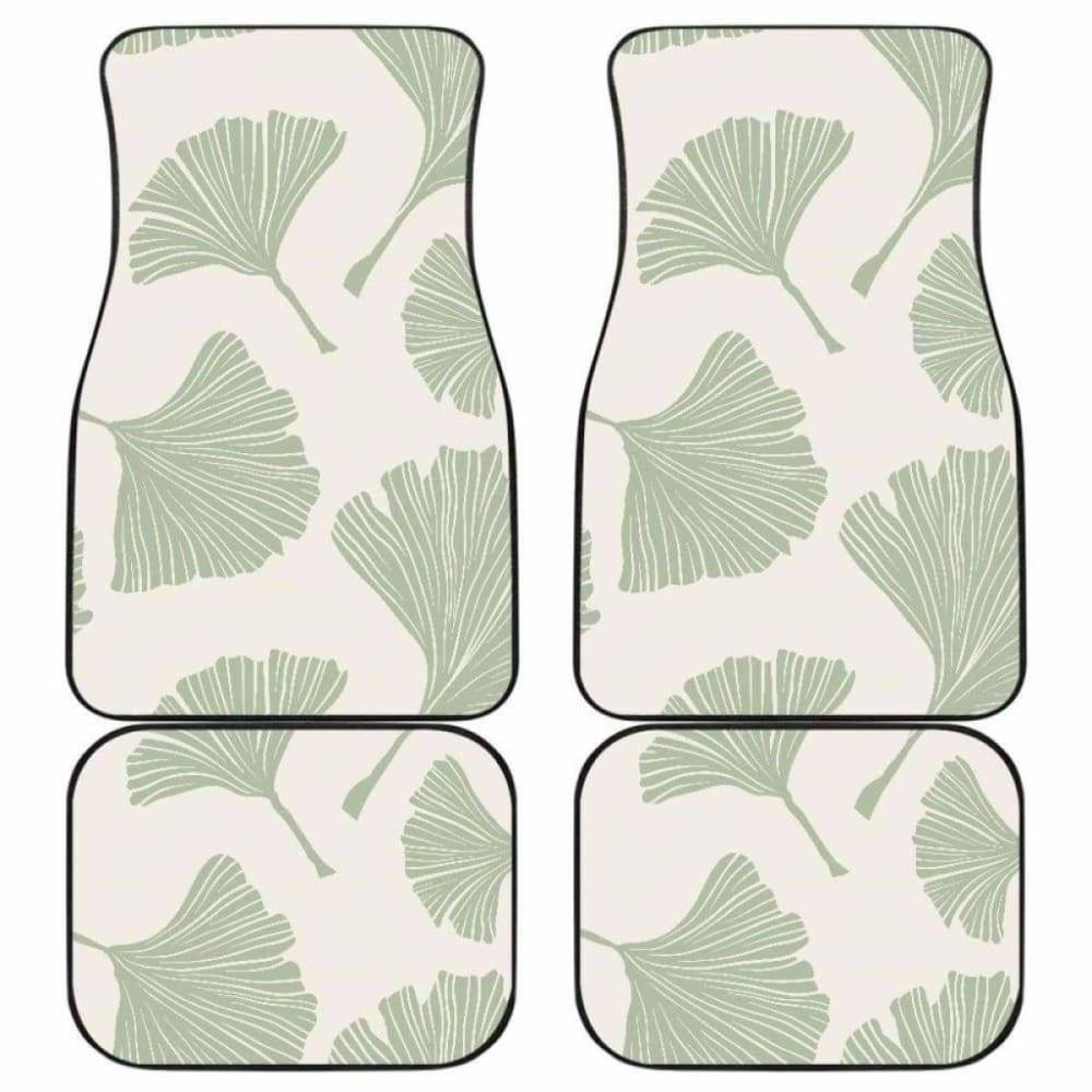 Ginkgo Leaves Pattern Front And Back Car Mats 174914 - YourCarButBetter