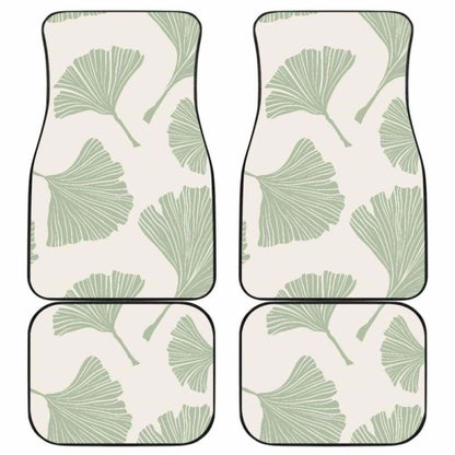 Ginkgo Leaves Pattern Front And Back Car Mats 174914 - YourCarButBetter