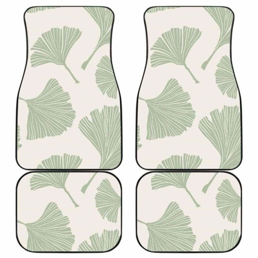 Ginkgo Leaves Pattern Front And Back Car Mats 174914 - YourCarButBetter