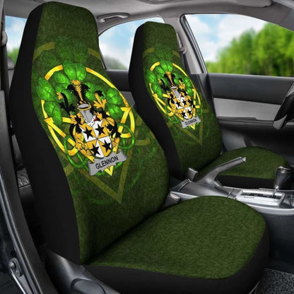 Glennon Or Glenane Ireland Car Seat Cover Celtic Shamrock (Set Of Two) 154230 - YourCarButBetter