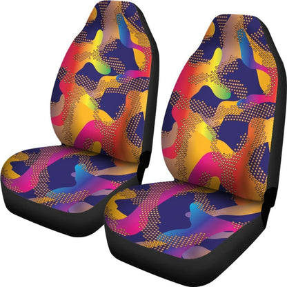 Glittering Army Dots Car Seat Cover 101819 - YourCarButBetter