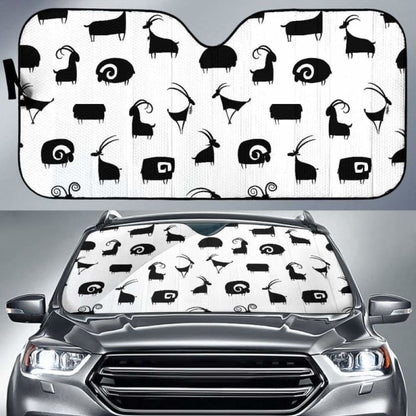 Goat Ram Pattern Car Auto Sun Shades 182102 - YourCarButBetter