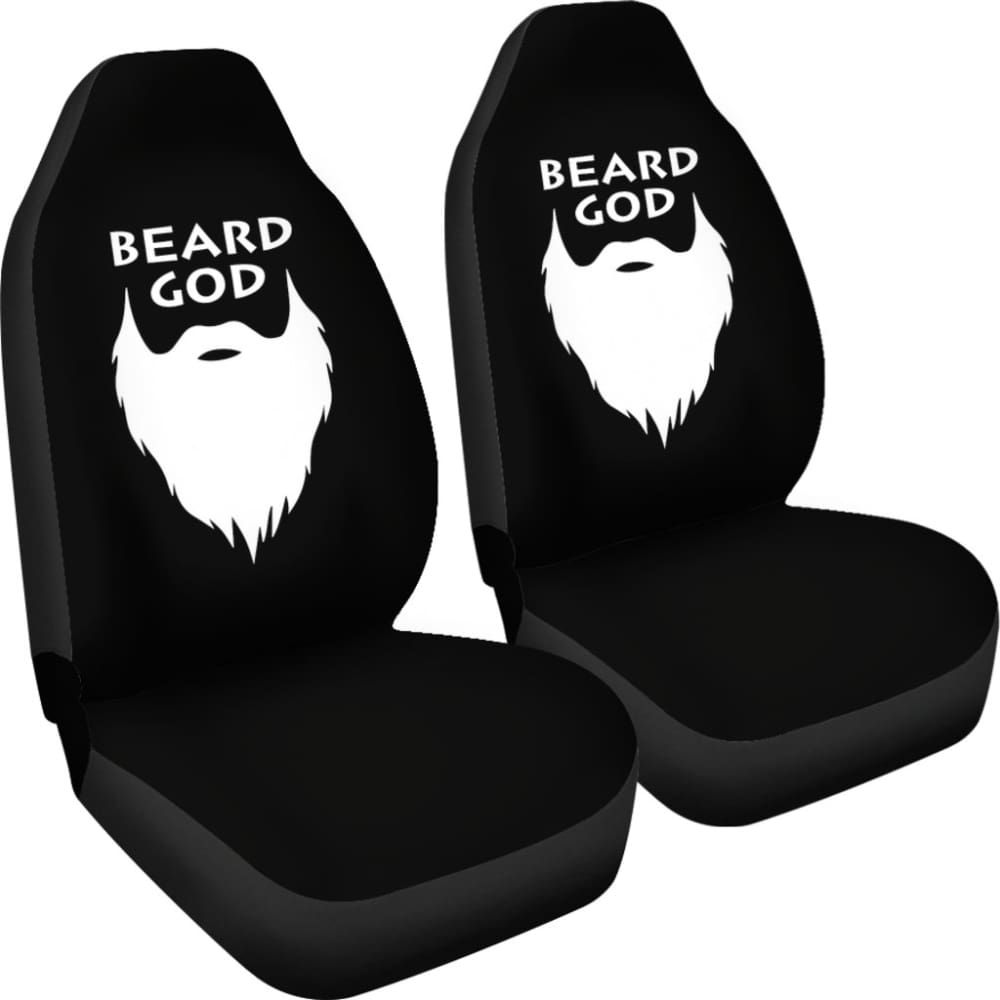 God Beard Amazing Gift Idea Car Seat Covers 210305 - YourCarButBetter