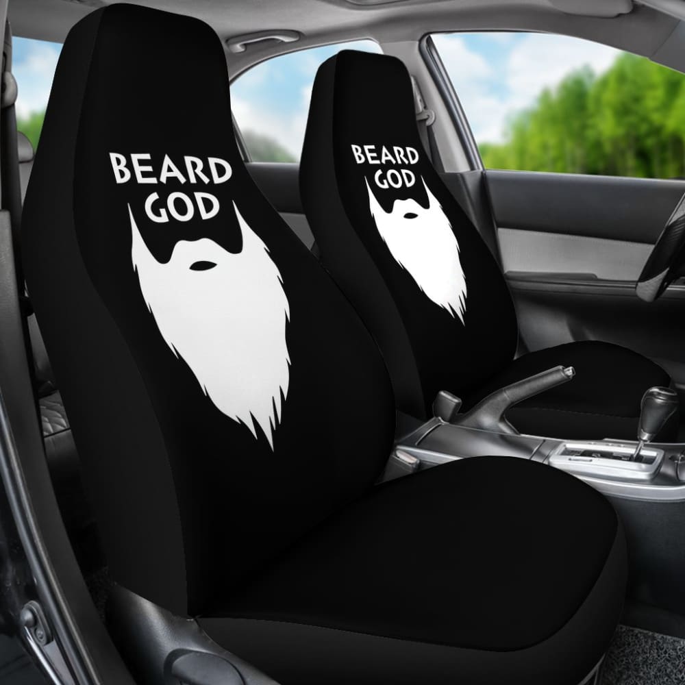 God Beard Amazing Gift Idea Car Seat Covers 210305 - YourCarButBetter