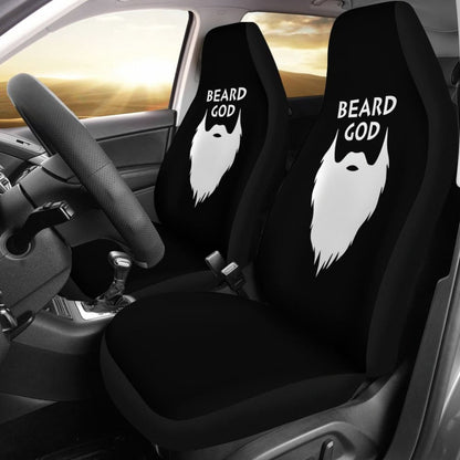 God Beard Amazing Gift Idea Car Seat Covers 210305 - YourCarButBetter
