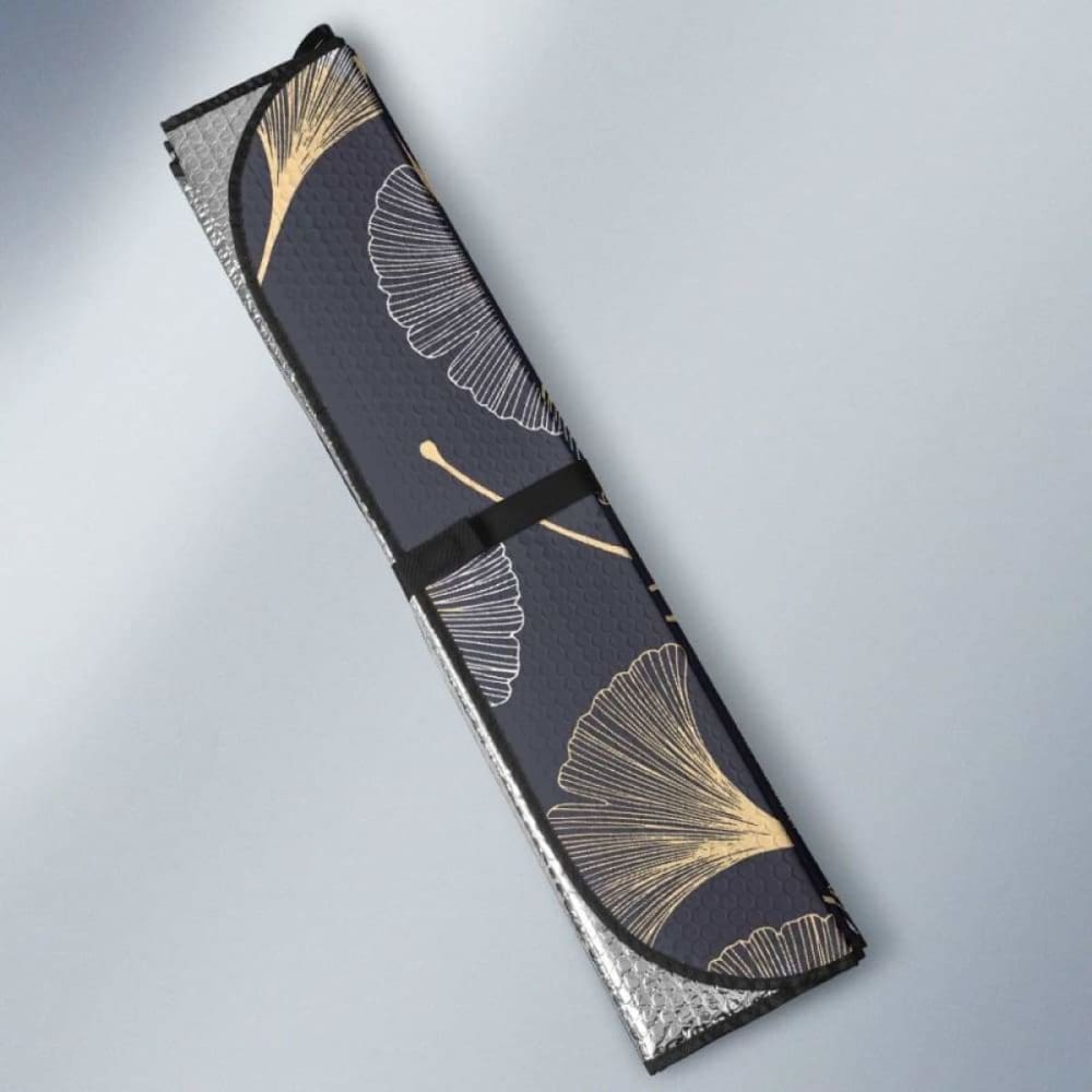 Gold Ginkgo Leaves Car Auto Sun Shades 182102 - YourCarButBetter