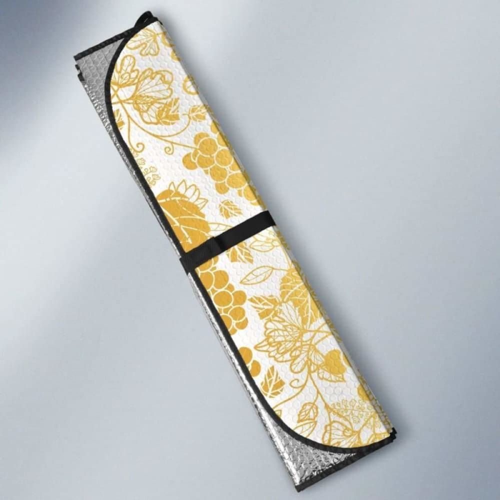 Gold Grape Pattern Car Auto Sun Shades 182102 - YourCarButBetter