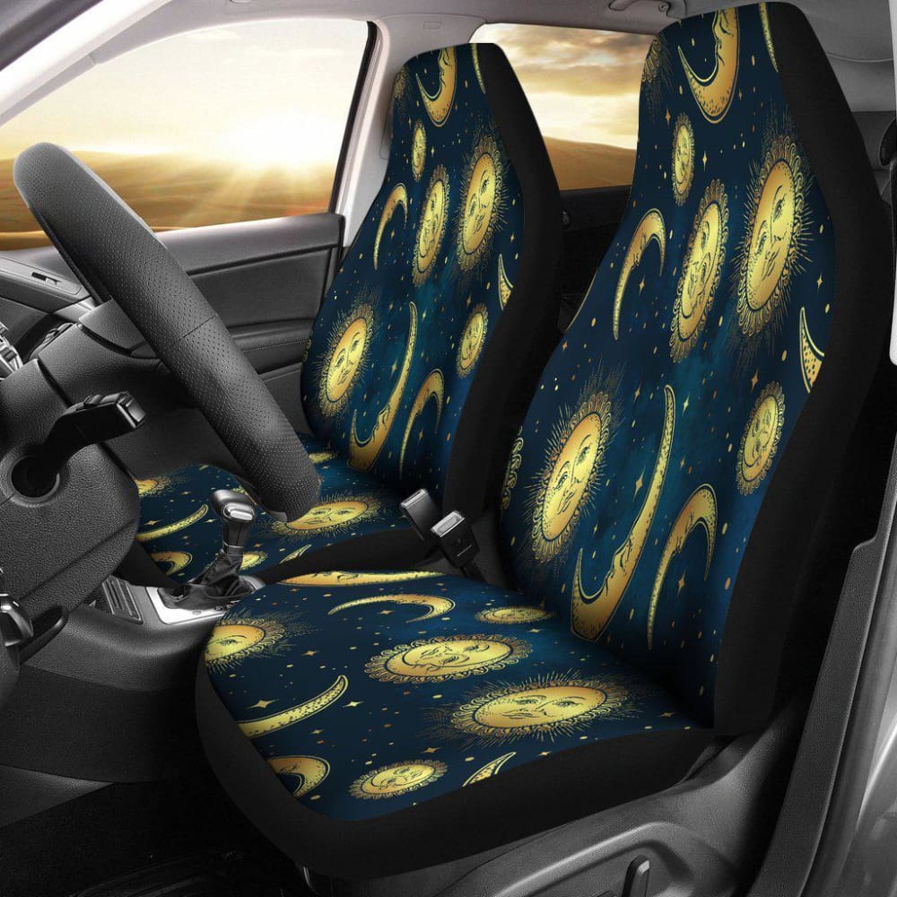 Gold Sun And Moon Car Seat Covers 550317 - YourCarButBetter