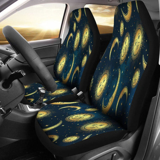 Gold Sun And Moon Car Seat Covers 550317 - YourCarButBetter
